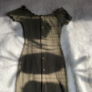 Green mini dress